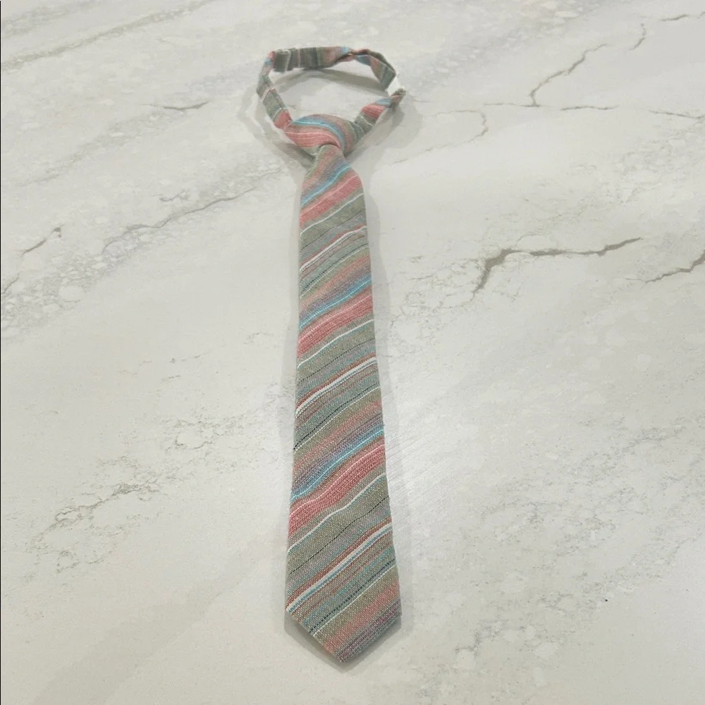 Striped Kids Tie in Pastel Hues